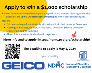 National Disability Mentoring Coalition and GEICO Scholarship